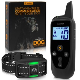 INVIROX Dog Training Collar [2025 Edition] 123 Levels Dog Training Collar with Remote 1100yd Range E Collar for Dogs Training 100% Waterproof Rechargeable, Manual Bark Collar for Large Dog