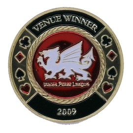 Generisch Poker Guard Card Protector Dragon Solid Metal Real Gold Plated 3D Embossing Hand Painted Details