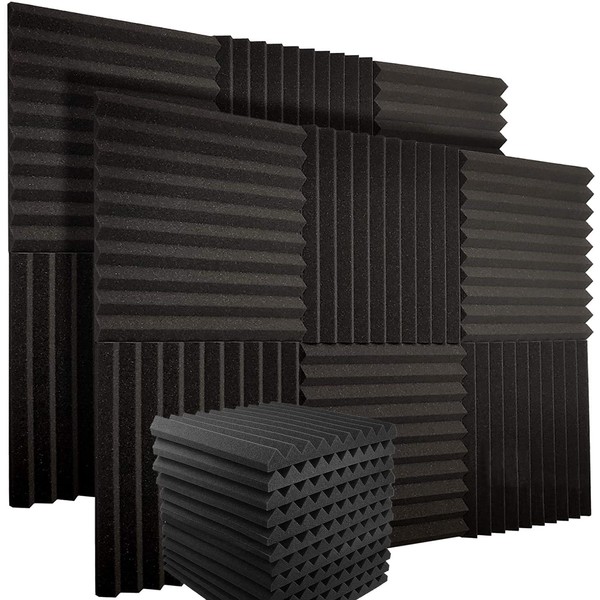 Pack of 12 Acoustic Foam Panels, Sound Insulation Made of