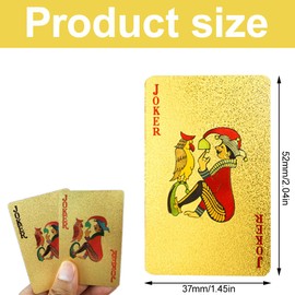 1 Deck Mini Gold Card Playing Cards, Gold Cards, Plastic Waterproof Novelty, 54 Card Game Playing Cards Service Deck
