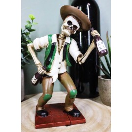 Day Of The Dead Skeleton El Borracho Drunkard Tavern King Figurine Statue