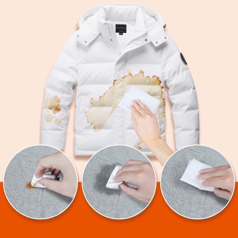 Stain Remover Wet Wipes Bulk, Individual Wrapped Clothes Portable Travel