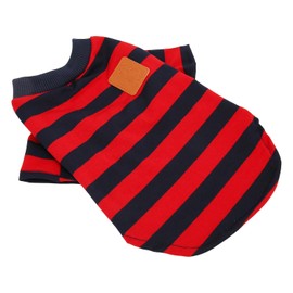 AYNEFY Ropa para Perros, Aberturas Elásticas para Las Piernas Jersey a Rayas para Perros 2 Patas Fácil de Poner y Quitar Clásico para el Día a Día para la Primavera (M)