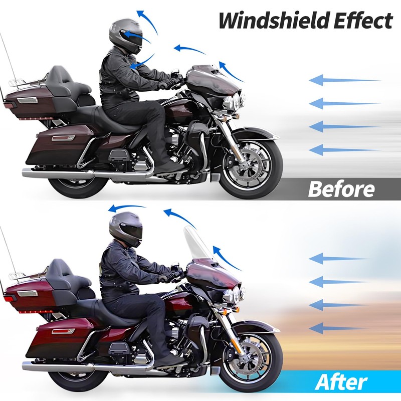 psler 14’’ Motorcycle Windshield Windscreen for Electra Glide Street Glide