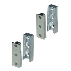 Gedotec Furniture Connectors Concealed Body Connector Solid Metal Bed Connectors | Hanging Connector Fitting for Beds, Furniture & Metal Construction | Load Capacity up to 250 kg | Set of 2 - Wooden