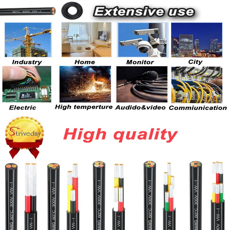 16 Gauge Wire, 5-Conductor Electrical Wire. 16 AWG Stranded Flexible