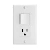 Leviton C22-05678-00W Combination Switch, 1 -Pole, 15 A 125 V