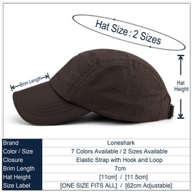Loneshark Oversized XXL Reflective Men Quick Dry Hat Lightweight Sun Cap for Running/Golf/Baseball Women Breathable Mesh Cap Brown