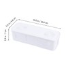 Angoily Space-Saving Power Strip Storage Box White Cord Organizer for