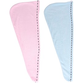 VICASKY Toalla de Microfibra para Secado Rápido de Cabello, Gruesa y Talla Única para Mujer, Adecuado para Gimnasio y Lavado Facial, Paquete de 2 Piezas