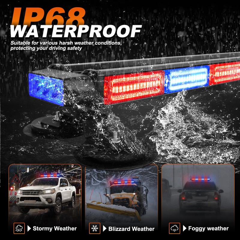 ASPL 26inch 126 LED Emergency Rooftop Strobe Lights Bar w/Controller