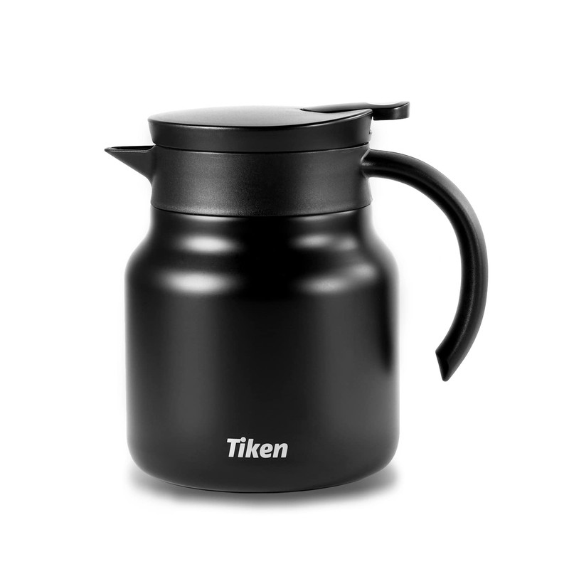 Tiken 800MLThermal Coffee Carafe Jug, Double Walled Stainless Steel Insulated