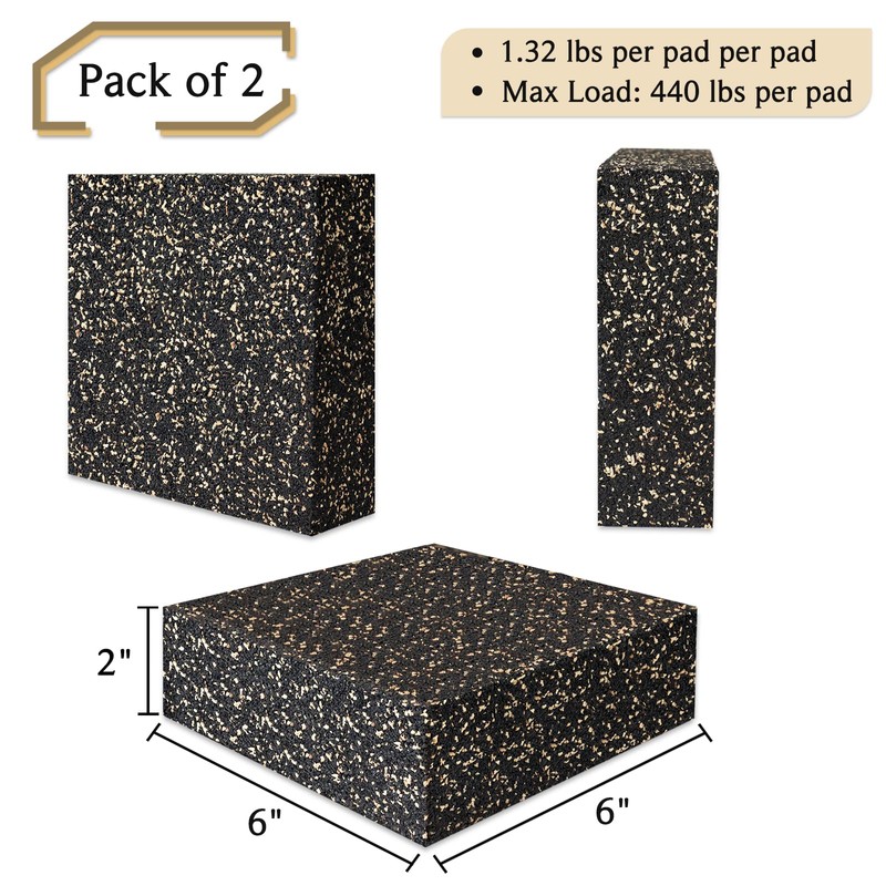 BXI Subwoofer Isolation Pad - 2 Pcs 6 X 6
