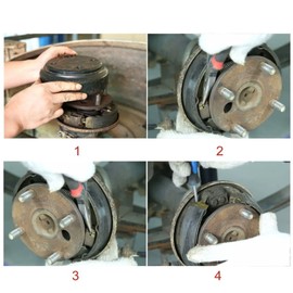 Kit de Zapatas de Freno Delanteras Y Traseras Kit de Freno de Repuesto Delantero Y Trasero Juego de 4 Piezas de Zapatas de Freno 101823201 Repuesto Delantero Y Trasero para Club Car DS Precedent 1995-