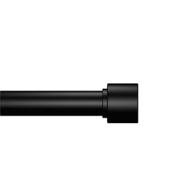 Joydeco Modern Curtain Rods for Windows 32 to 144 Decoractive Adjustable Window Rods Black Blackout curtain Rods for Bedroom Living Room kitchen (Black,32"-144")