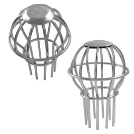 LifCratms 2 Pcs Downspout Leaf Filter Gutter Guard, 2 Inch 304 Stainless Steel Filter Strainer Fits for 1.7" ~ 2.6" Round Downspout to Stops Leaves Seeds and Other Debris