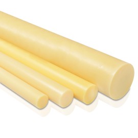 Cast Nylon 6 Plastic Rod 1.50" OD x 10" Length - Yellow Color