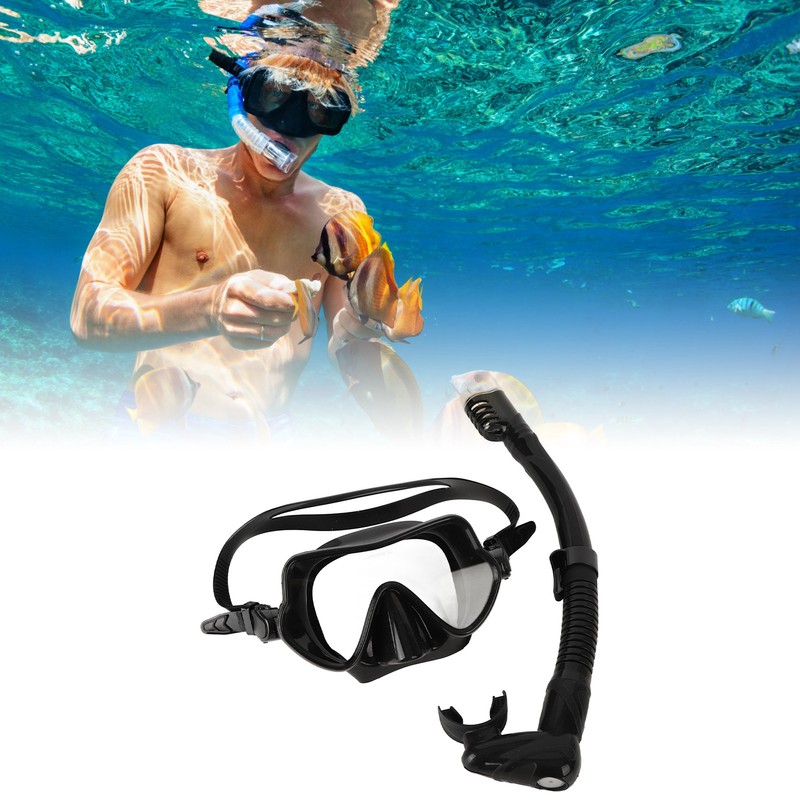 Snorkel Diving Goggles Portable Folding Silicone Full Dry Top Snorkel