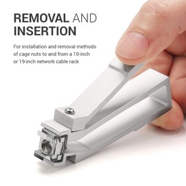 kwmobile Cage Nut Tool - Tool for Cage Nuts size M4 M5 M6 - Insertion/Removal - For 10 Inch & 19 Inch Network Cabinet Racks