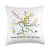 Metrorail Map Washington DC City Rail Rapid Transit Subway Throw