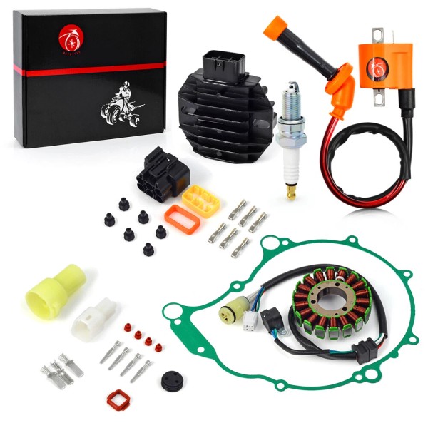 MOTO1988 Ignition Coil Spark Plug Regulator Rectifier & Stator For