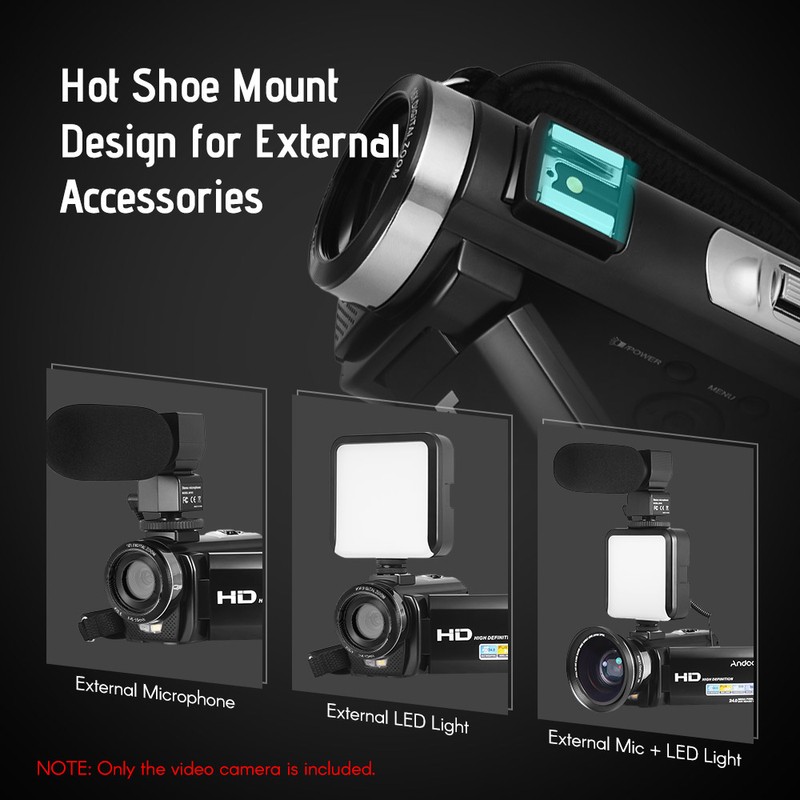 Andoer HDV-201LM 1080P FHD Digital Video Camera Camcorder DV Recorder
