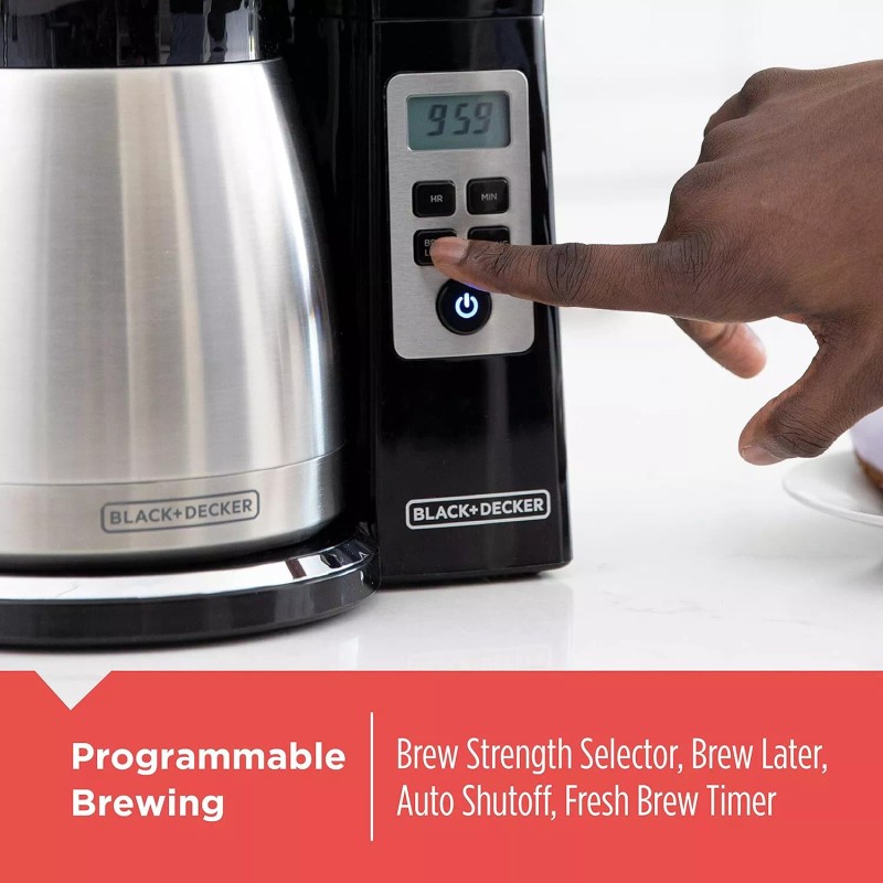 BLACK+DECKER 12 Cup Thermal Programmable Coffee Maker