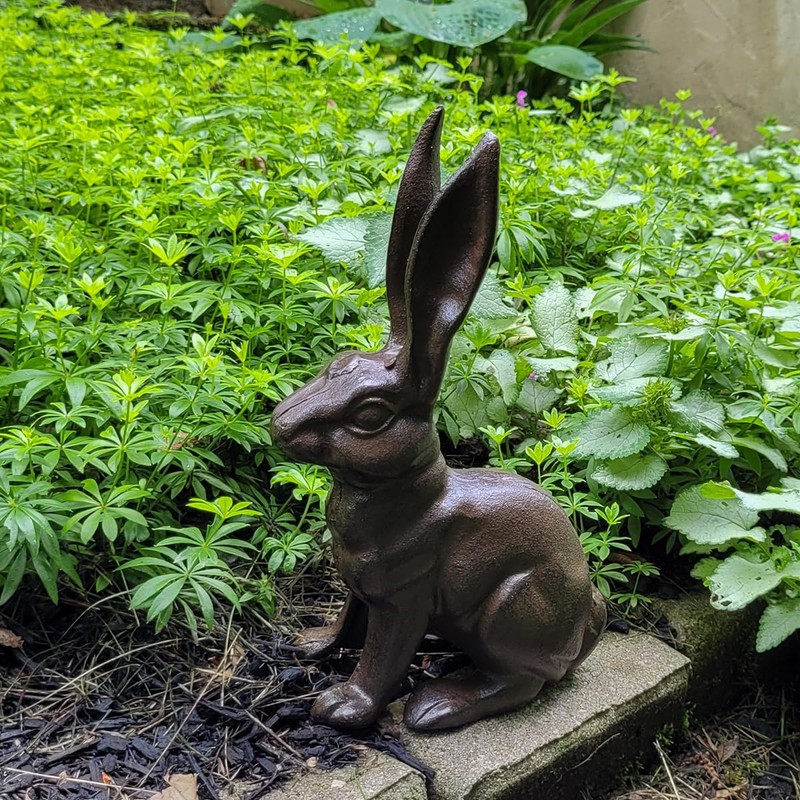 Treasure Gurus Cast Iron Rabbit Door Stop Stopper Metal Outdoor