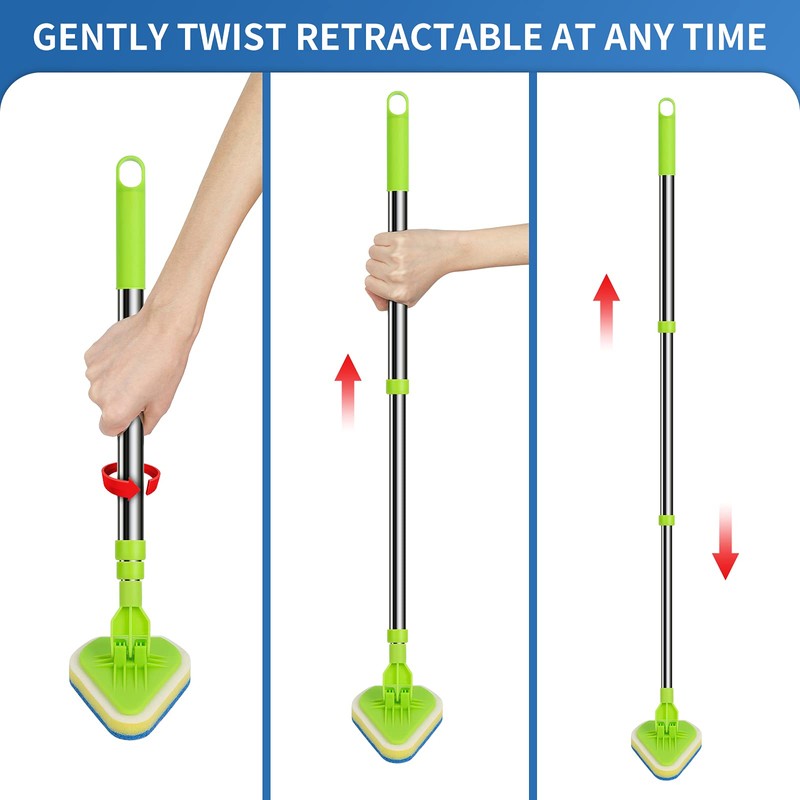 JDNOZW 2 in 1 Scrub Cleaning Brush with 37” Long