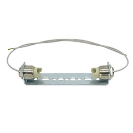 R7s Socket with Protective Glass for 118 mm LED or Halogen Rod, 20 cm Wire, High-Voltage Lamp Holder