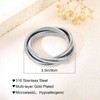 Xyulaan Silver Bangle Bracelets for Women, Chunky Stack Silver Plated