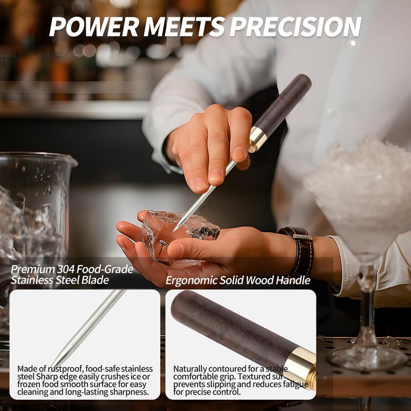2 Pack Ice Pick - 9 Inch Ice Cutter, Stainless