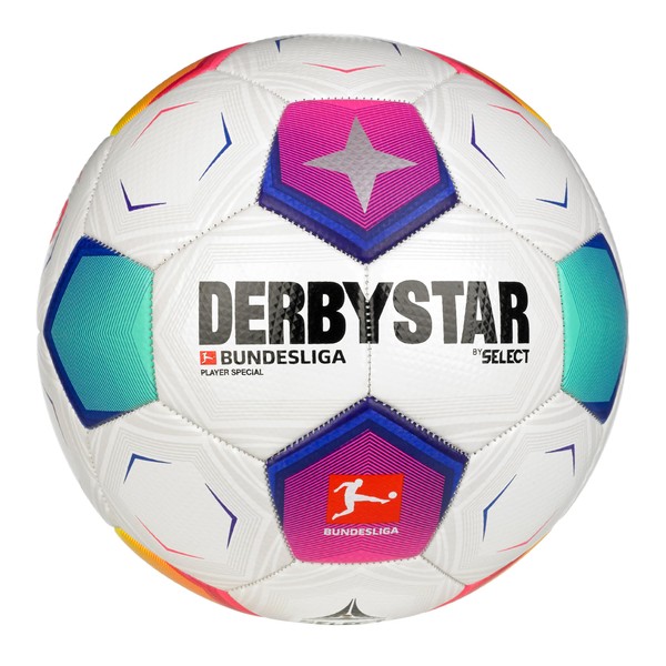 Derbystar Ballon Bundesliga Player Special v23 - Ballon Bundesliga 23/24 - Ballon de football unisexe taille 5 dans le design du ballon de match officiel