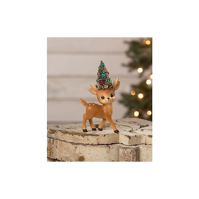 Bethany Lowe Merry & Bright Standing Reindeer Figurine