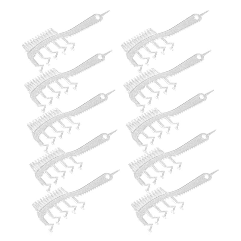 10pcs Z Shaped Wide Tooth Comb Stylish Portable Double Sided
