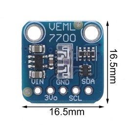 VEML7700 Ambient Light Sensor, DC 3.3 V Light Sensor Module 0~120,000 Lux Light Measuring Range 0.0036 Lx/ct Resolution with XH2.54-5P Connector