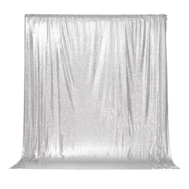 PartyDelight Silver Sequin Backdrop, Photography Curtain Special Events, Party 6Ftx7 Ft