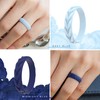 ThunderFit Silicone Wedding Rings for Women, Leaf Design Rubber Engagement