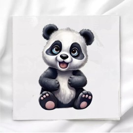SH Fabric Baby Panda Fabric Panel for Quilting Crafting Sewing Quilt Block CBP74960 - 5x5 inches