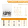 200Pcs M3 E-Clip Circlip 3mm External Retaining Rings,Juvielich 304 Stainless
