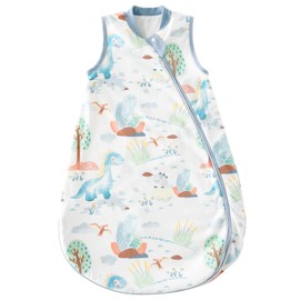 usbettas Thermostatic Baby Sleep Sack, 1.0 TOG Infant Sleeveless Sleep Sack, Soft Cotton Toddler Wearable Blanket for Boys Girls, Baby Sleeping Bag with 2-Way Zipper for All Season