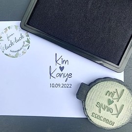 Custom Wedding Rubber Stamp Names and Dates, Wedding Stationary, Save the Date Ink Stamp, Wedding Favor Stamp, Envelope Embosser