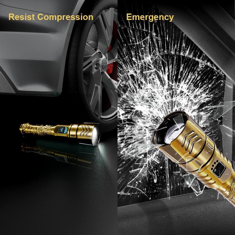 SKYFIRE 1097 Rechargeable LED Tactical Flashlight – Ultra-Bright, Zoom Focus,