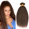 Dark Brown Bundles Color 4 Yaki Straight Human Hair Bundles