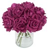 2 Bouquets Real Touch Roses Artificial Flowers 10PCS Rose Red