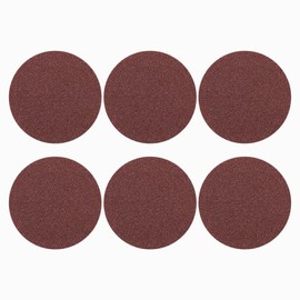 HARFINGTON 25 Pcs 2 Inch Sanding Discs, 120 Grit Hook and Loop Sandpaper, No-Hole Aluminum Oxide Orbital Sander Sandpaper for Woodworking Automotive Metal Polishing, Red