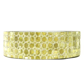 Wrapables Colorful Patterns Washi Masking Tape, Reflective Gold Bubbles