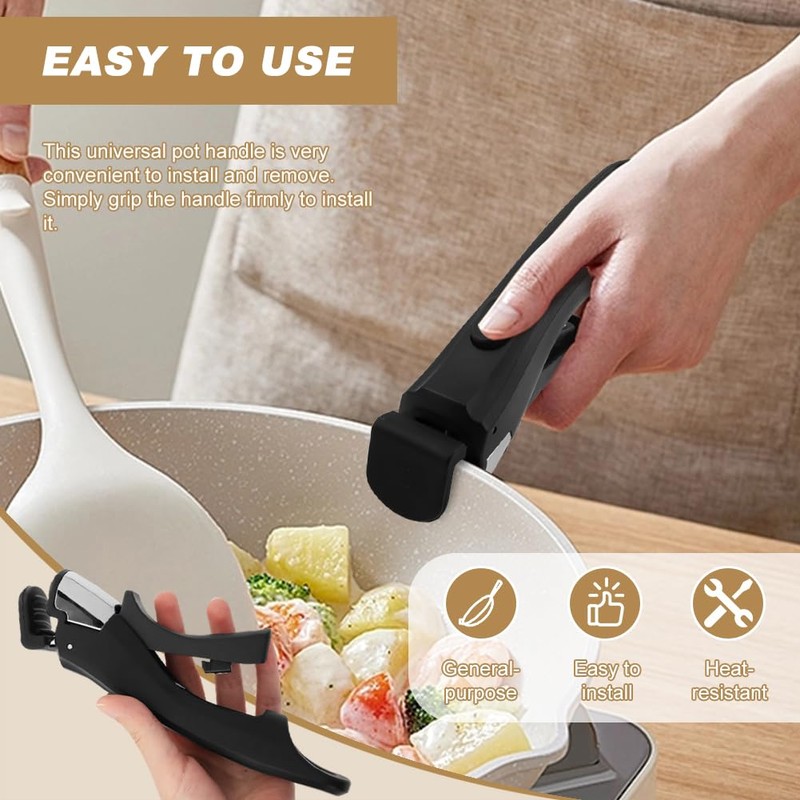 2 Pack Detachable Pot Handle,Replacement Handles for Carote, Pan Handle