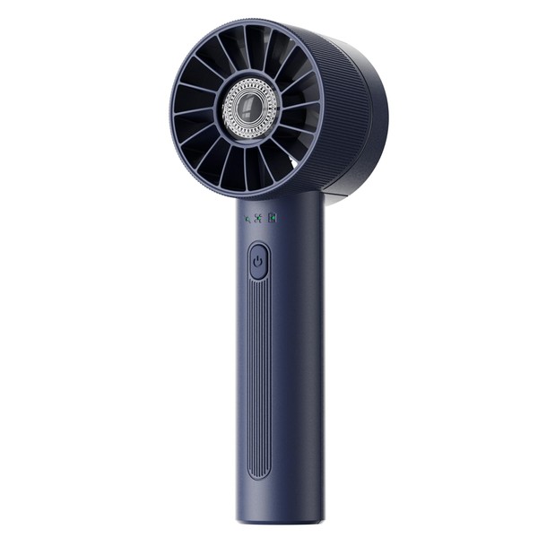 Navy Blue Rechargeable Mini Handheld Turbo Fan - 4 Speed