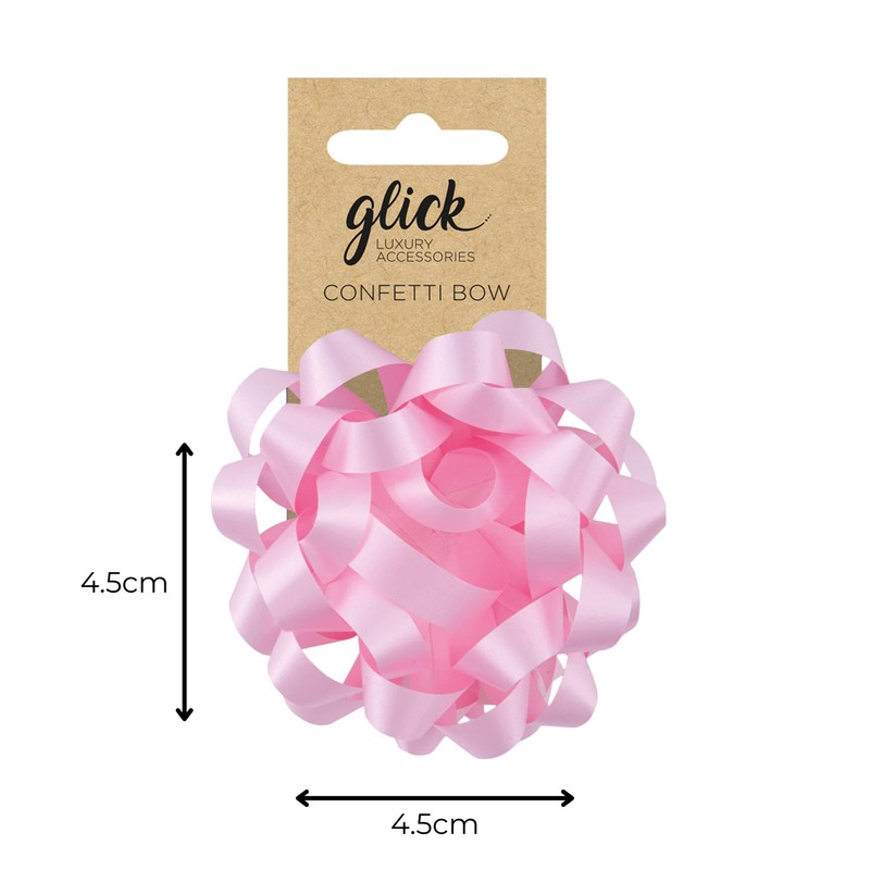 Glick Confetti Bow Baby Pink, Baby Pink Bow for Gift